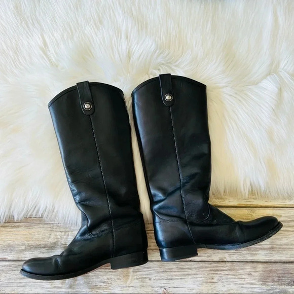Frye Riding Boots Black Leather Sz 6 - Picture 4 of 12